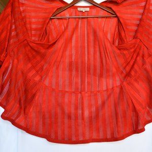 Gucci perforated suede leather swing coat